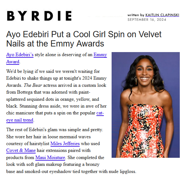 Covet & Mane in BYRDIE 