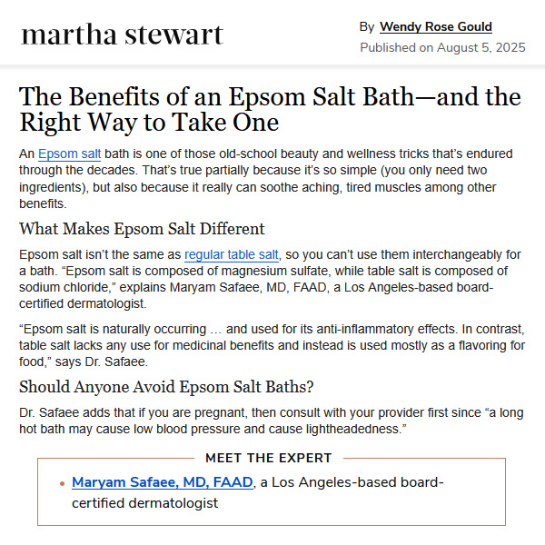 Maryam Safaee MD in Martha Stewart