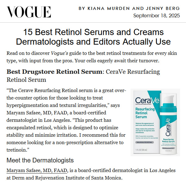 Maryam Safaee MD in Vogue